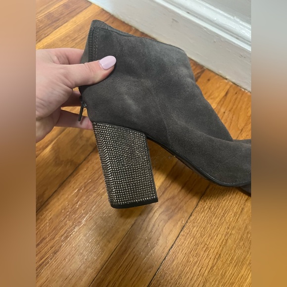 Grey sparkle heel booties - Picture 3 of 6